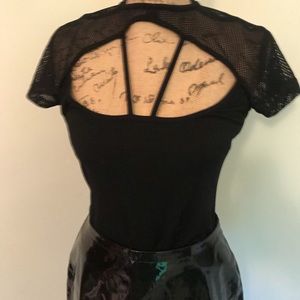 Black stretchy goth top